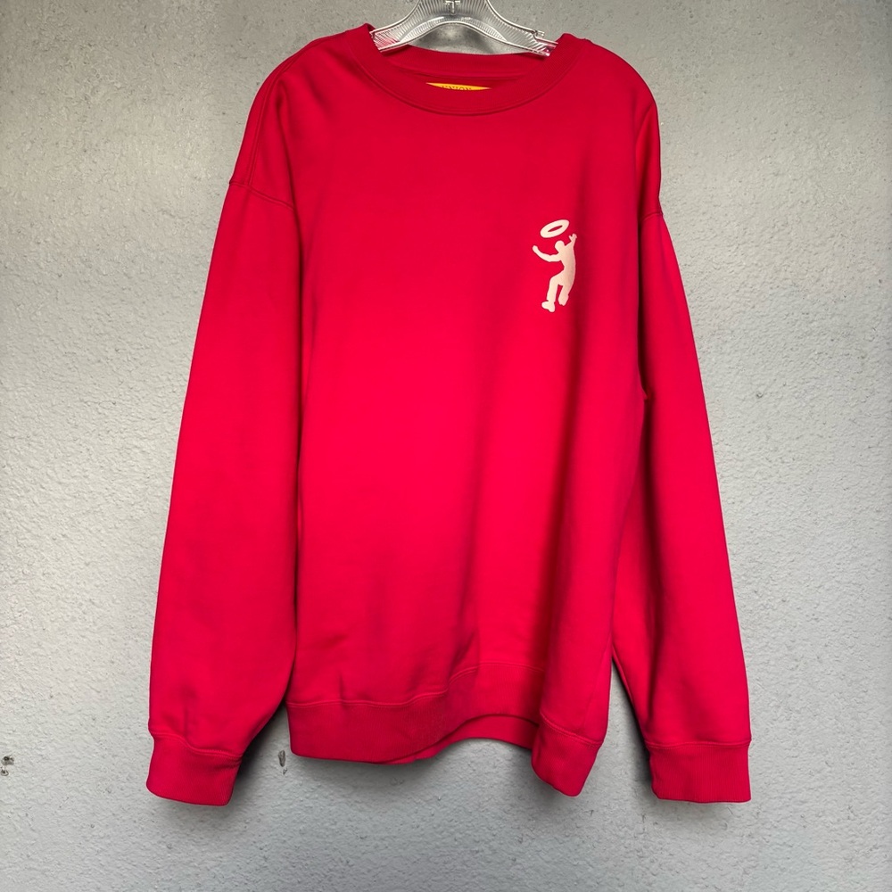 Vibrant Pinkish Red Crewneck Sweater Unisex
